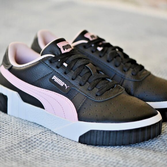 PRE-OWNED Size: 6.5 US Women/5 US Big Kid | PUMA Cali AC Platform Black/Pink - Picture 1 of 12